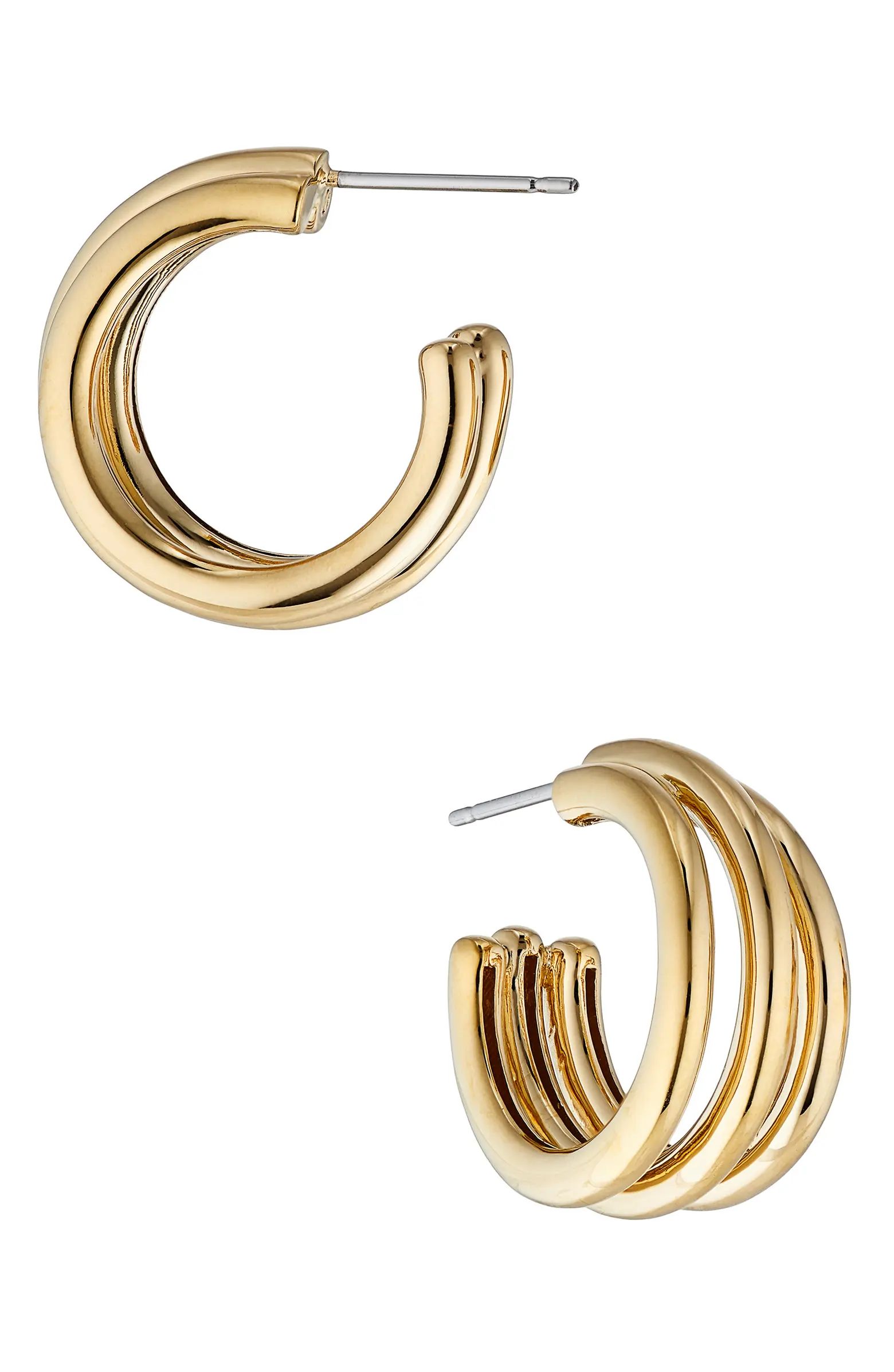 Nadri Florence Triple Hoop Earrings | Nordstrom | Nordstrom