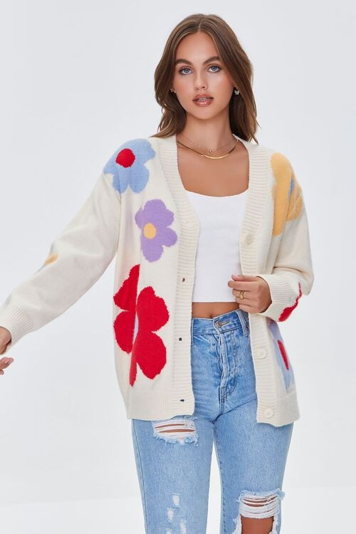 Floral Print Cardigan Sweater | Forever 21 (US)