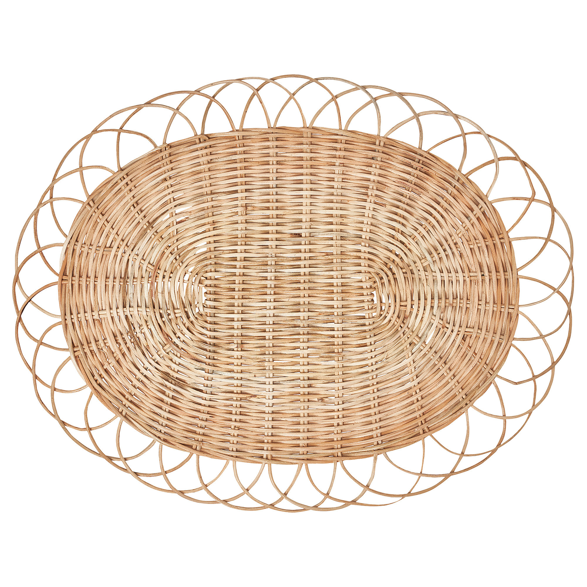 VARGFISK Placemat, natural/rattan handmade, 13 ¾ " | IKEA US