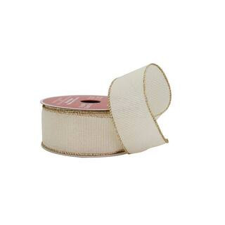 1.5" x 30Ft Cream Shimmer Wired Ribbon by Celebrate It® in Creme | Michaels® | Michaels Stores