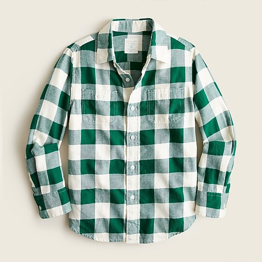 Boys' lightweight flannel shirt in plaid | J. Crew US