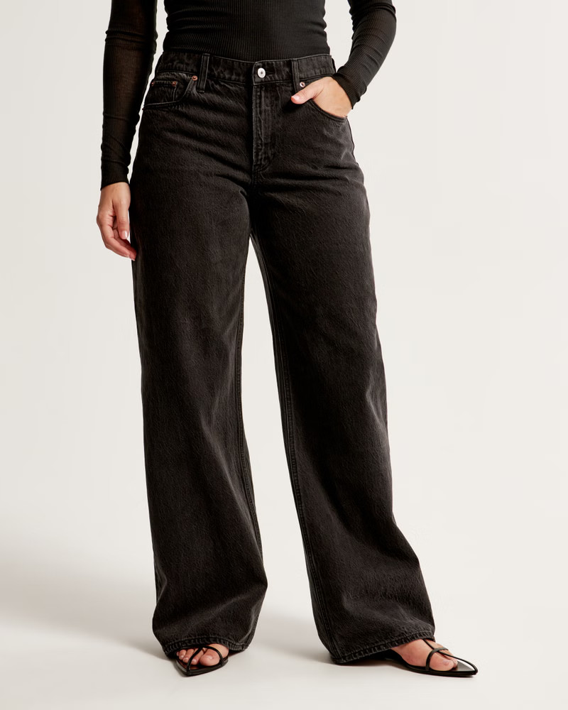 Curve Love Low Rise Ultra Loose Jean | Abercrombie & Fitch (US)