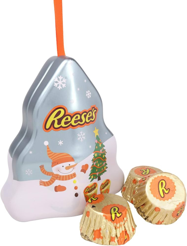 Reese's 2025 Christmas Stocking Stuffer, Tree Shaped Tin Ornament Filled with Individually Wrappe... | Amazon (US)