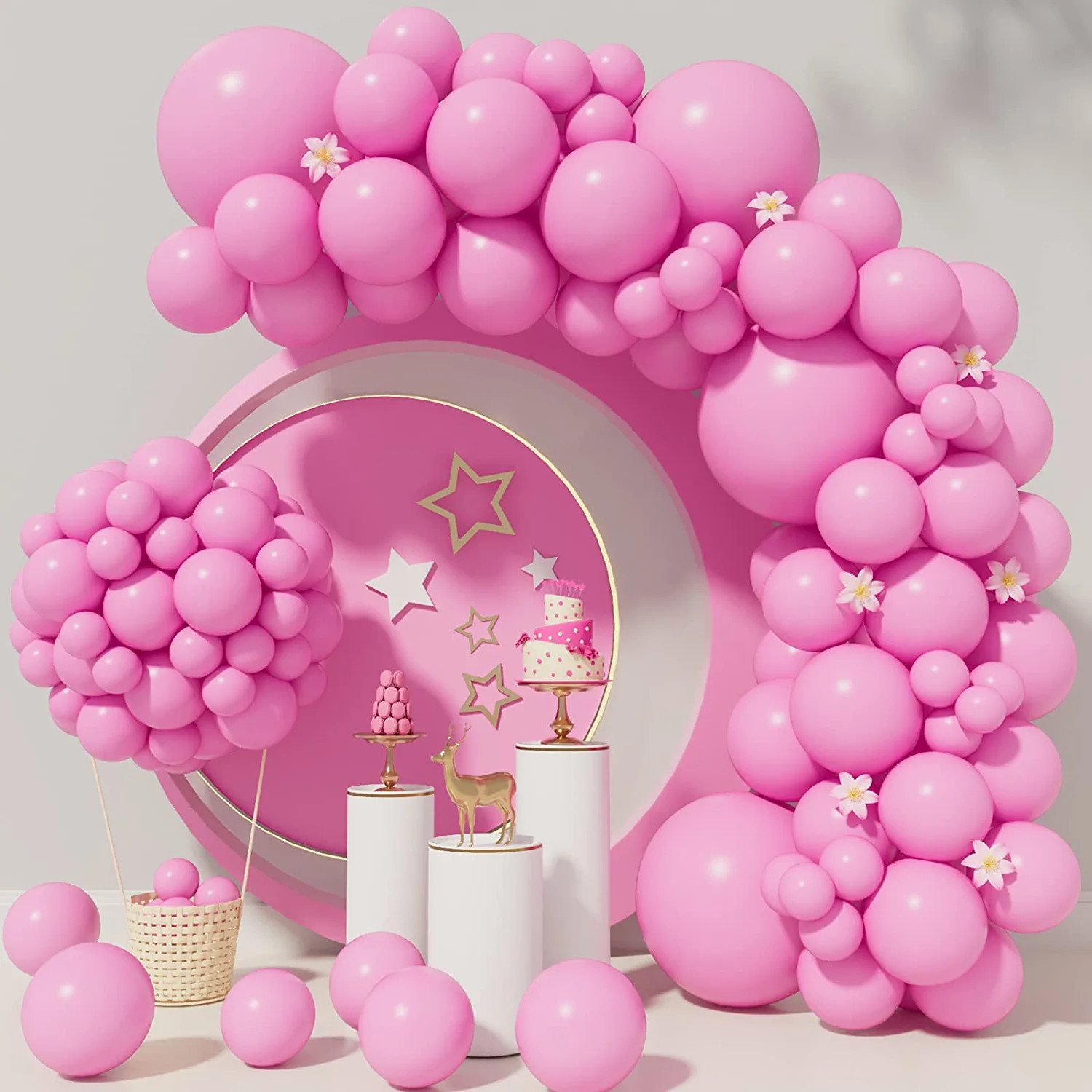 Baby Pink Balloons 110Pcs Pink Balloon Garland Arch Kit 5/10/12/18 Inch Matte Latex Pink Balloons... | Amazon (US)