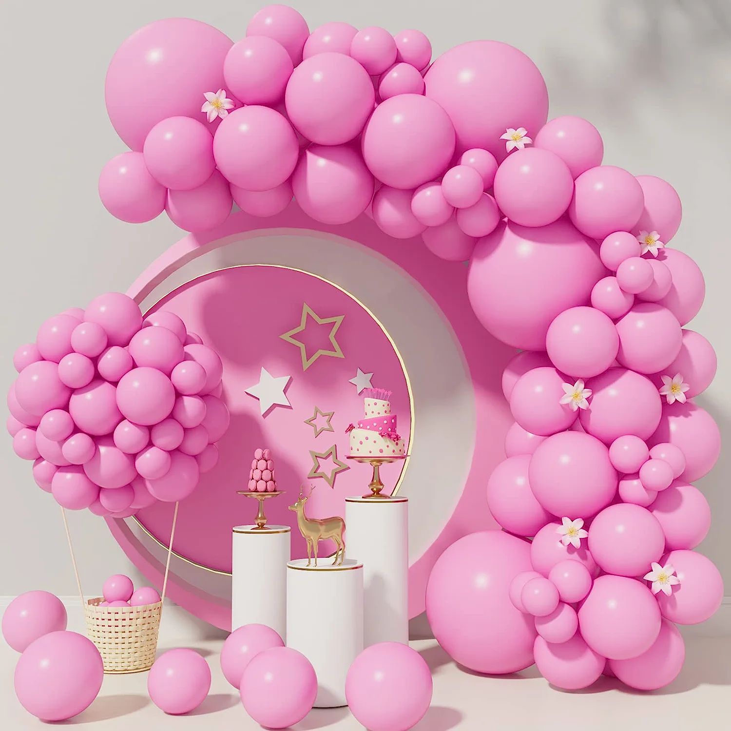 Baby Pink Balloons 110Pcs Pink Balloon Garland Arch Kit 5/10/12/18 Inch Matte Latex Pink Balloons... | Amazon (US)