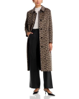 Zeva-A Long Wool Coat With Leather Trim | Bloomingdale's (US)