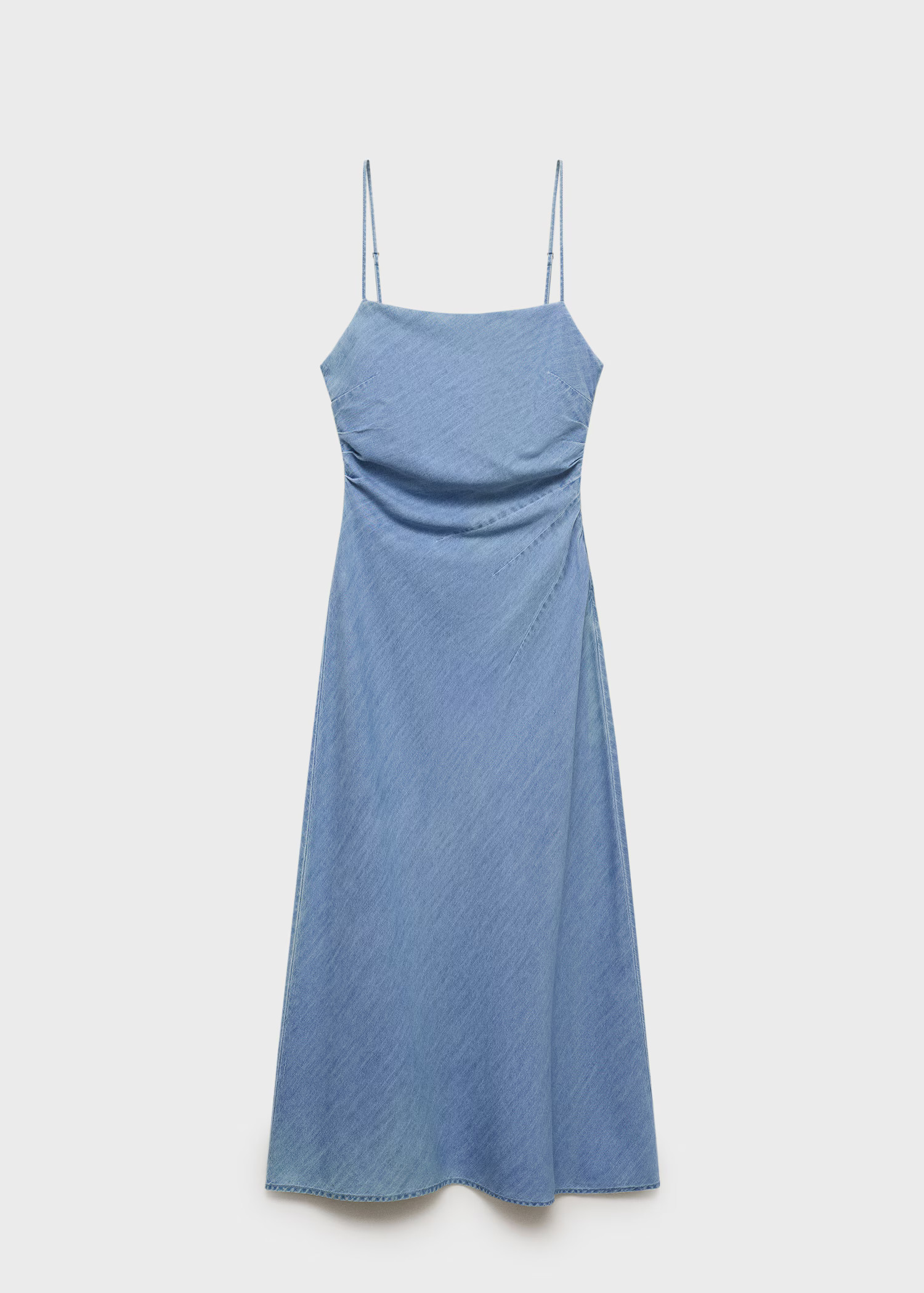 Draped denim dress | MANGO (UK)
