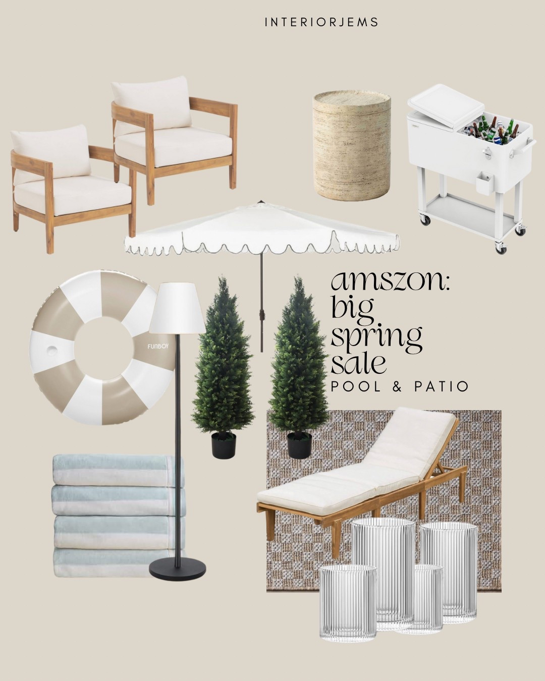 Amazon pull patio on sale for the Amazon break, spring sale, outdoor chaise lounge, outdoor pool lounge, set of accent chairs, outdoor upholstered chair, side table, pool, raft, outdoor drinking glasses, acrylic, drinking glasses, bar cart, outdoor rug, outdoor lamp

#LTKStyleTip #LTKSaleAlert #LTKHome