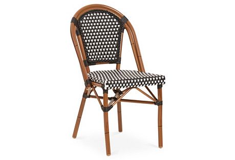 Outdoor CafÃ© Bistro Chair, Black/White | One Kings Lane