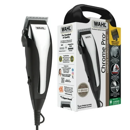 Wahl Chrome Pro Corded Hair Clipper Kit for Men or Women Black/Chrome - #9670-1201 | Walmart (US)