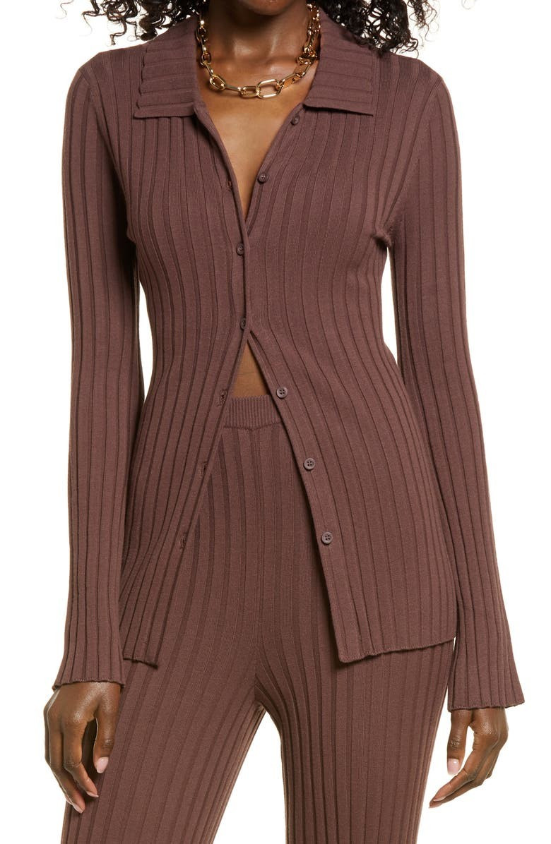 Ribbed Button-Up Cardigan | Nordstrom