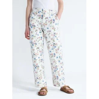 Free Assembly Women's Floral Pants with Chop Pockets, Sizes XS-XXL | Walmart (US)