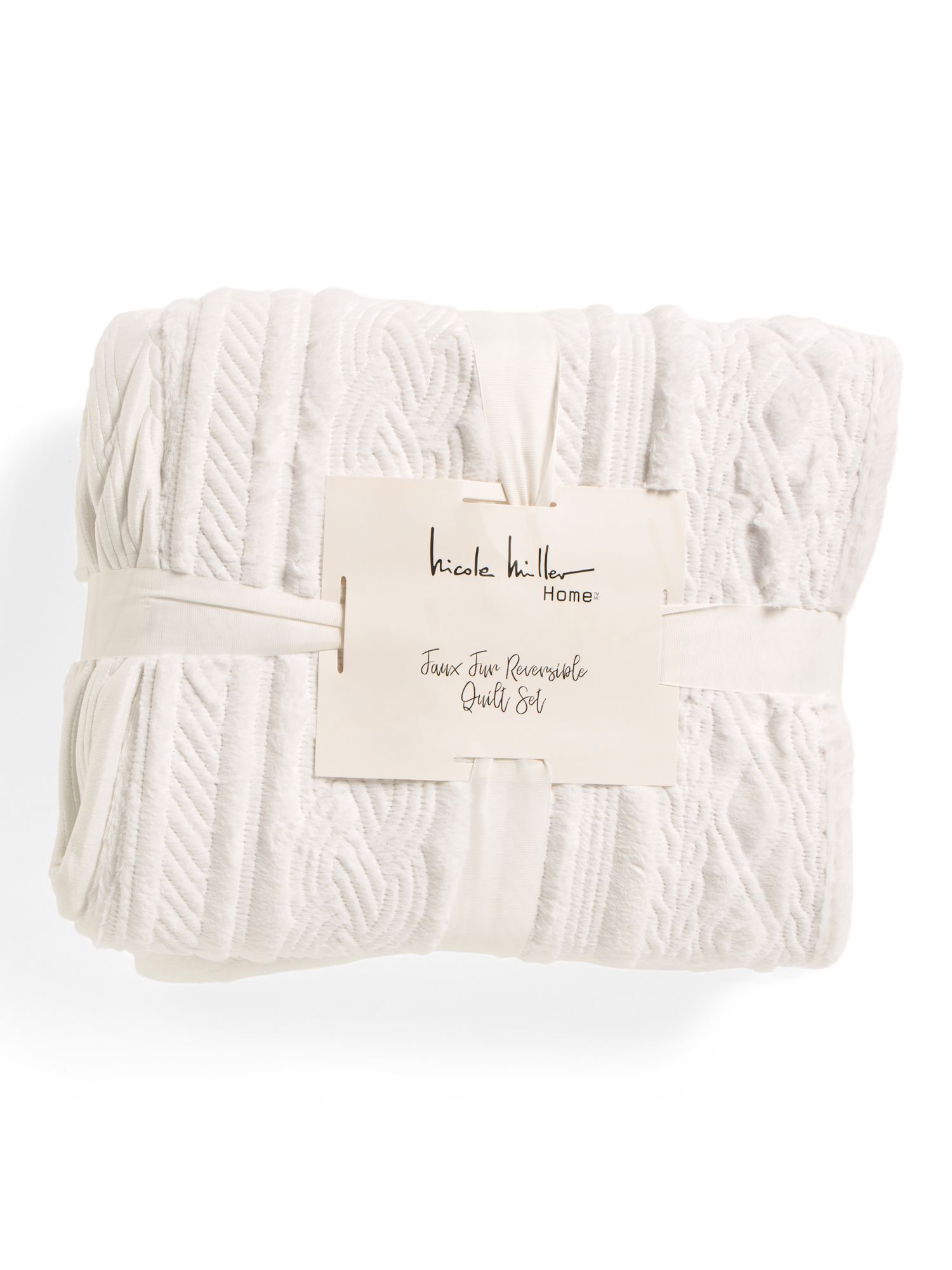 Cable Knit Stitch With Micromink Reverse Quilt Set | TJ Maxx