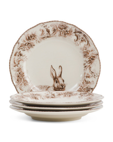 Set Of 4 Porcelain Arabella Salad Plates | TJ Maxx