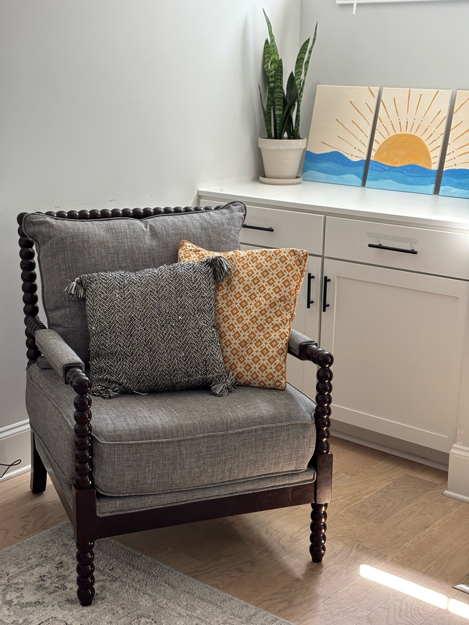 Spindle Armchair with yellow and black throw pillows #wayday #wayfair 

#LTKxPrimeDay #LTKHome