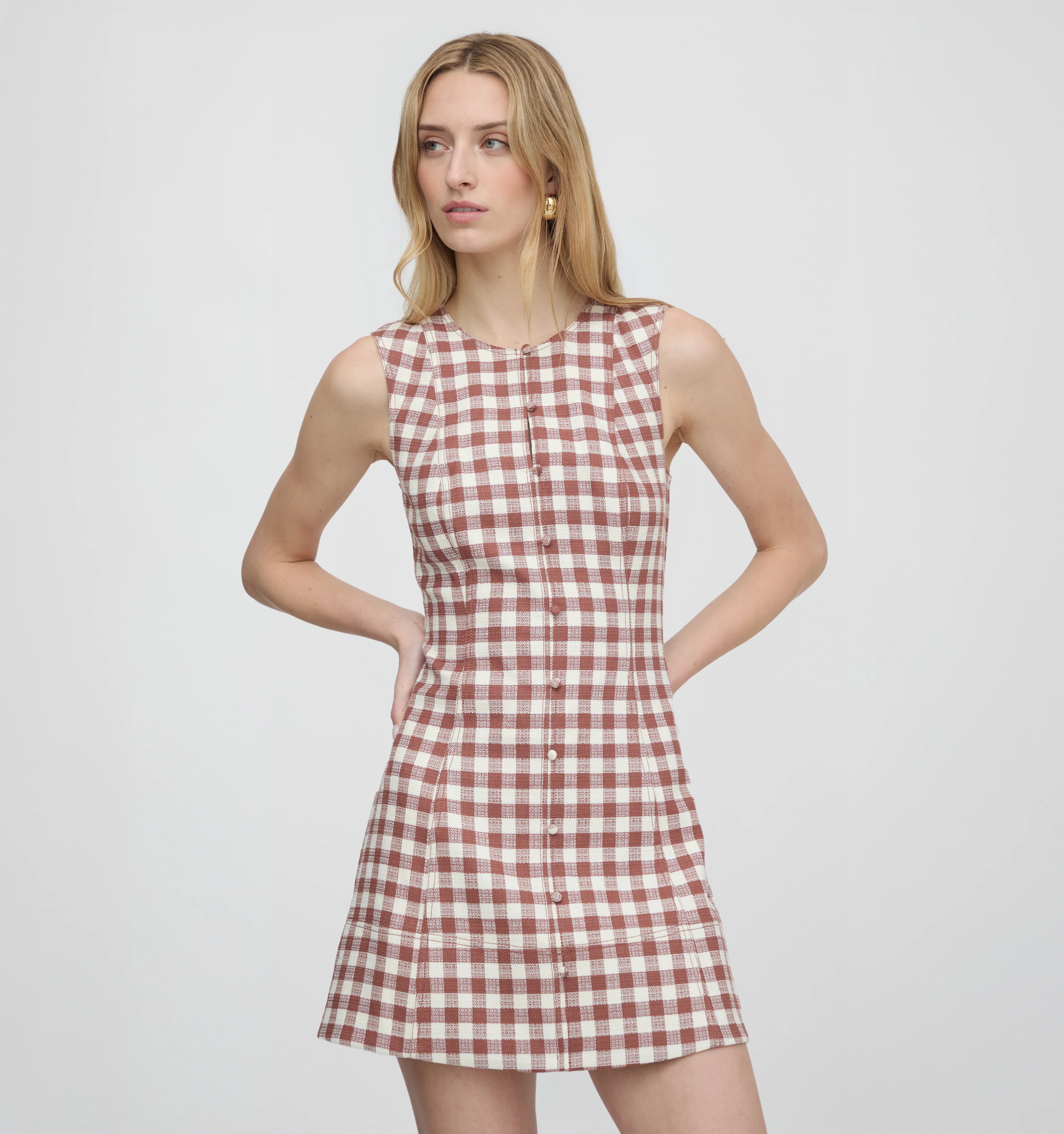The Angie Dress | Cognac Gingham / XS | Hill House Home | Hill House Home US