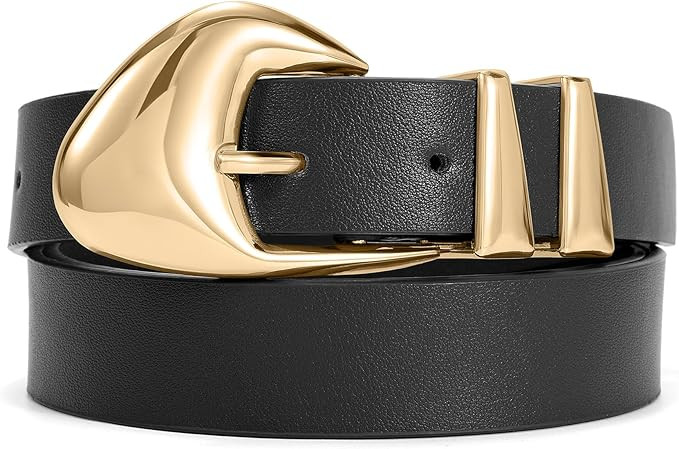 XZQTIVE Women's Leather Belts for Jeans Dress Pants Black Brown Belts for Women Ladies Waist Belt... | Amazon (US)