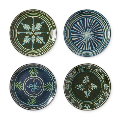 AERIN Panama Appetizer Plates, Set of 4, Mixed | Williams-Sonoma