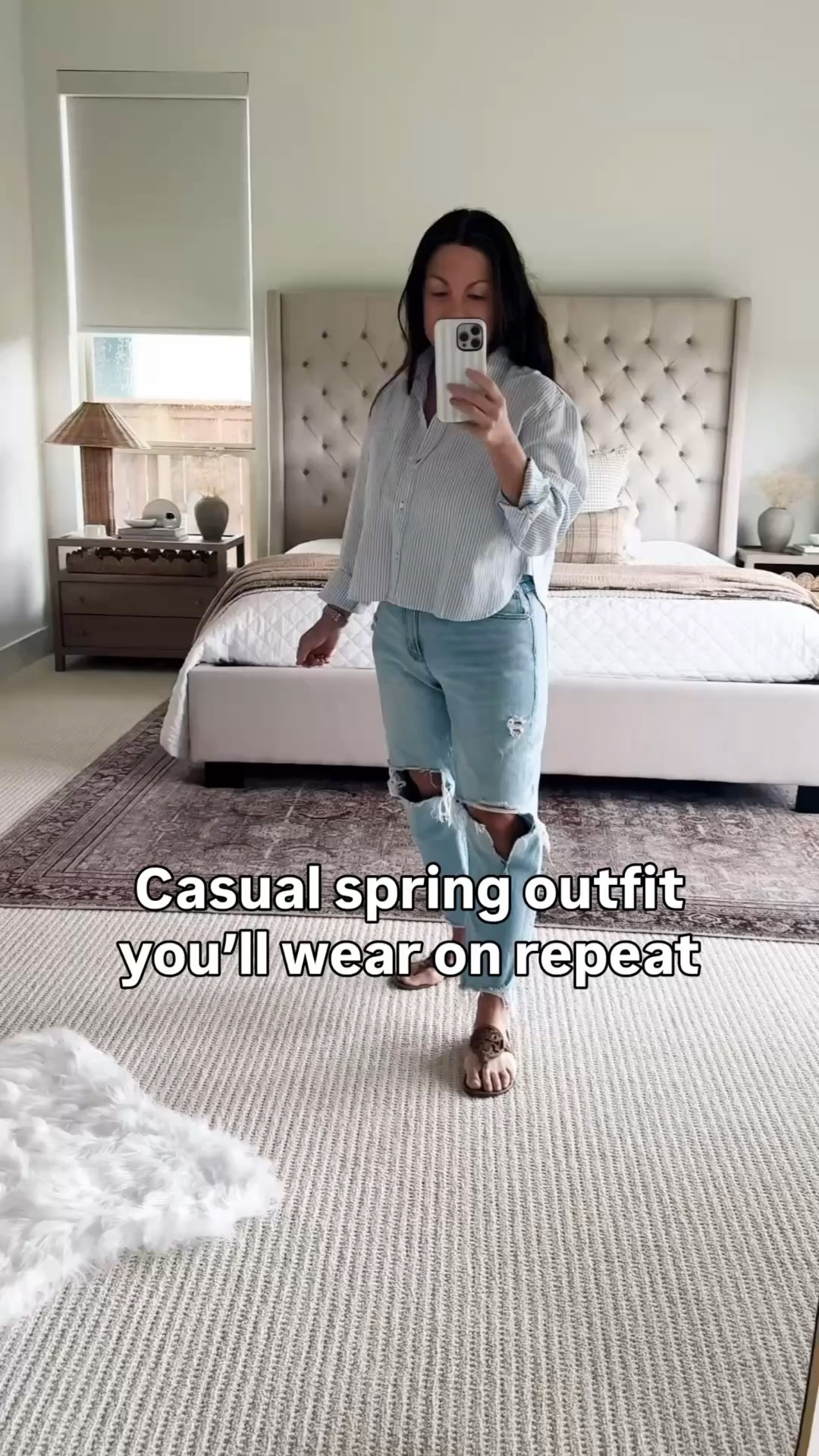 Easy everyday outfit you’ll reach for on repeat 🤍 this lightweight button down is perfect for spring layering and pairs so well with relaxed denim and neutral sandals for an effortless casual look you can wear anywhere from running errands to casual lunch. Everything is comfortable, versatile, and easy to mix and match. Follow me on LTK for daily fashion, home decor & Amazon finds.

#LTKvlog #LTKmomlife #LTKootd