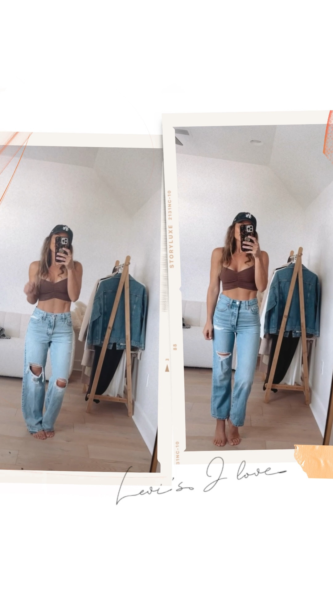 Crop straight Levi’s on the right
Baggy dad Levi’s on the left!

#LTKover40 #LTKGiftGuide #LTKVideo