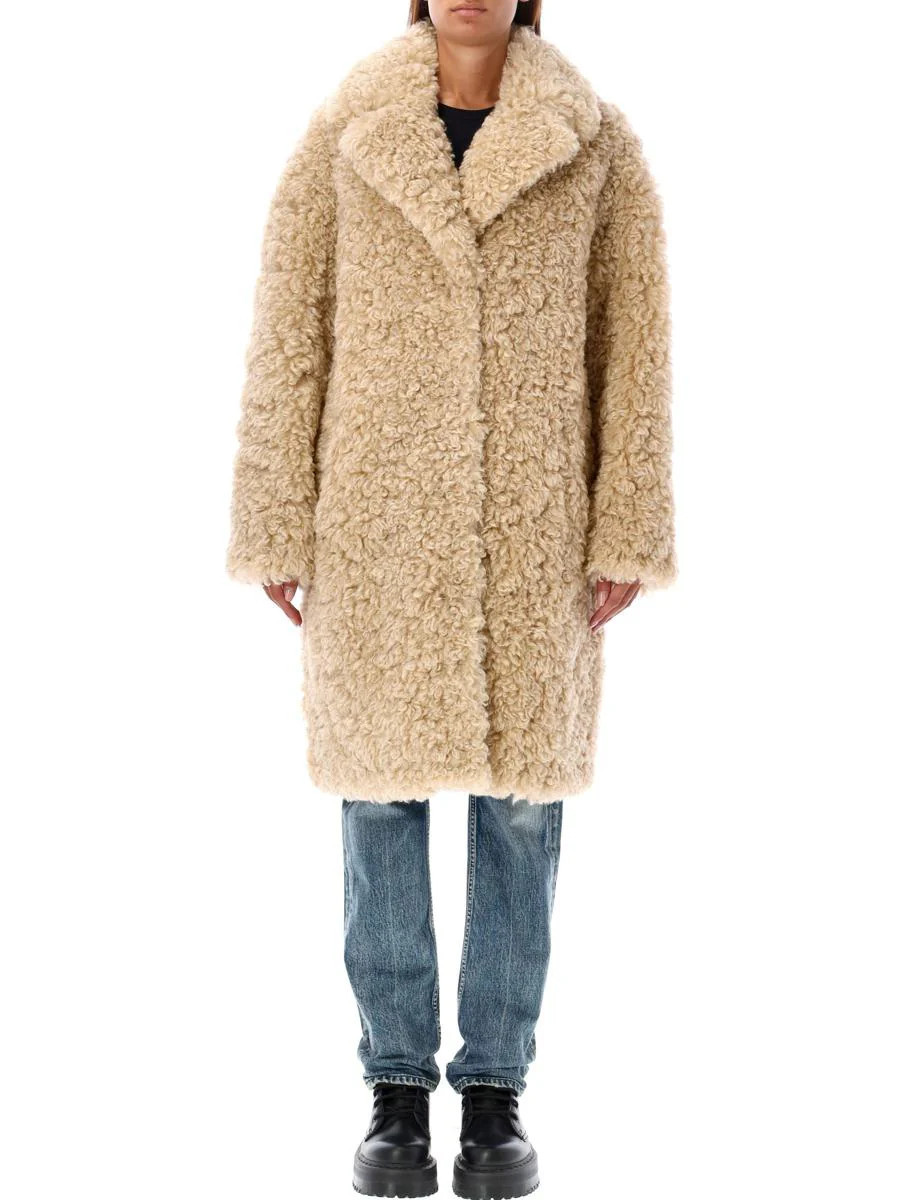 Stand Studio Camille Oversized Eco Shearling Coat | Baltini