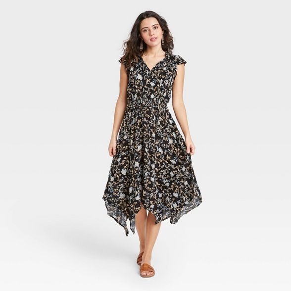 Women's Flutter Short Sleeve Smocked Waist Dress - Knox Rose™ | Target