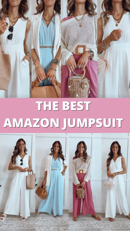 This Amazon jumpsuit looks and feels high end.  It’s the perfect alternative to a summer dress.

Style countless ways for so many summer occasions. Can be dressed up or down. 

Wearing a size small. Fits true to size. 

Travel outfit | summer outfits | vacation outfit | Memorial Day outfit 

#LTKTravel #LTKWorkwear #LTKStyleTip