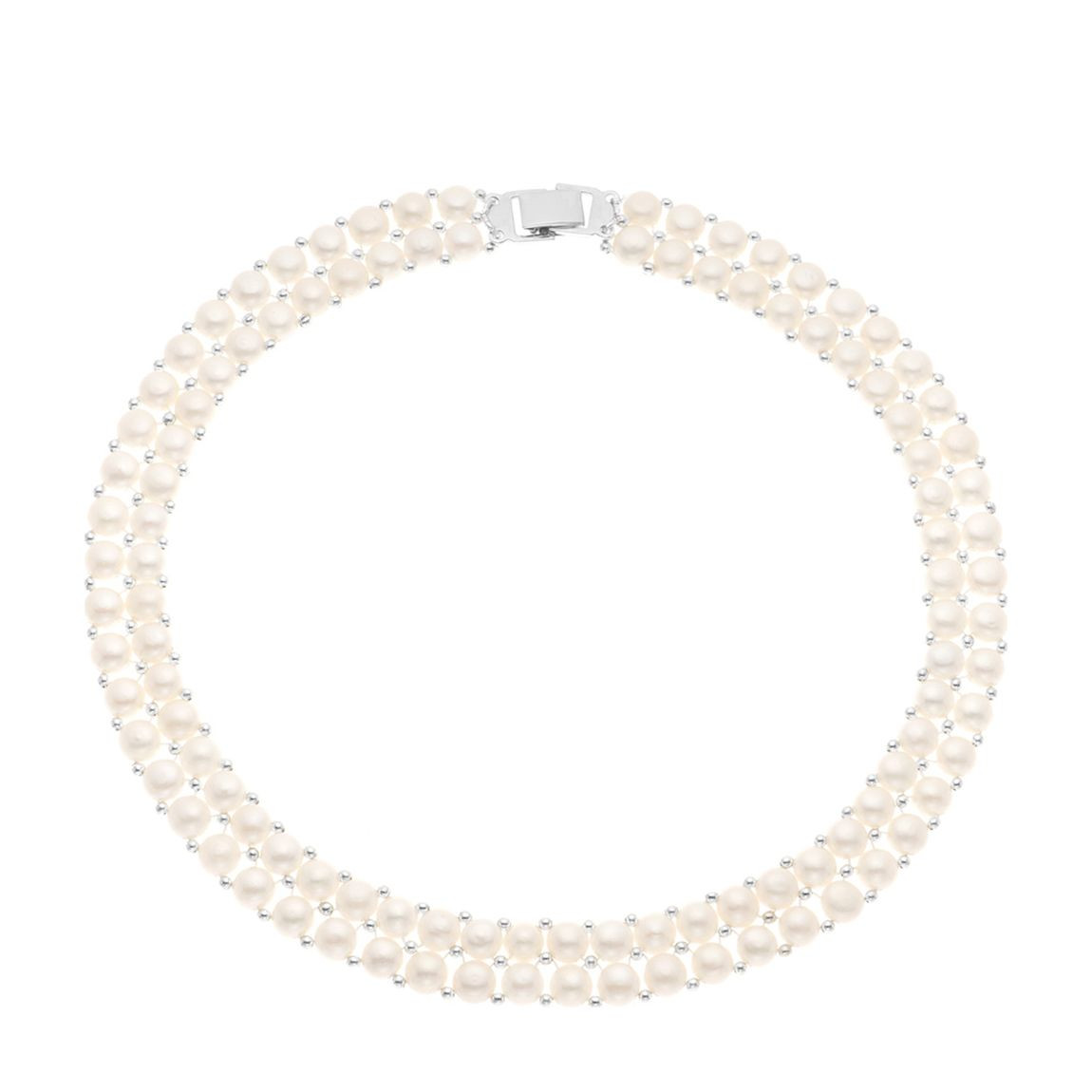Mitzuko White Double Pearl Necklace - BrandAlley | BrandAlley