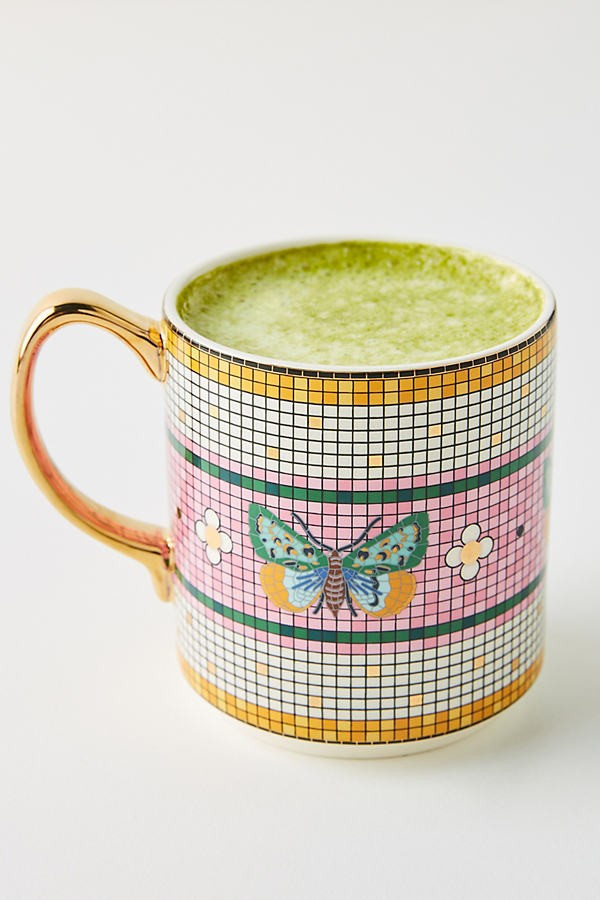 The Bistro Tile Stoneware Mug: Garden Edition | Anthropologie (US)