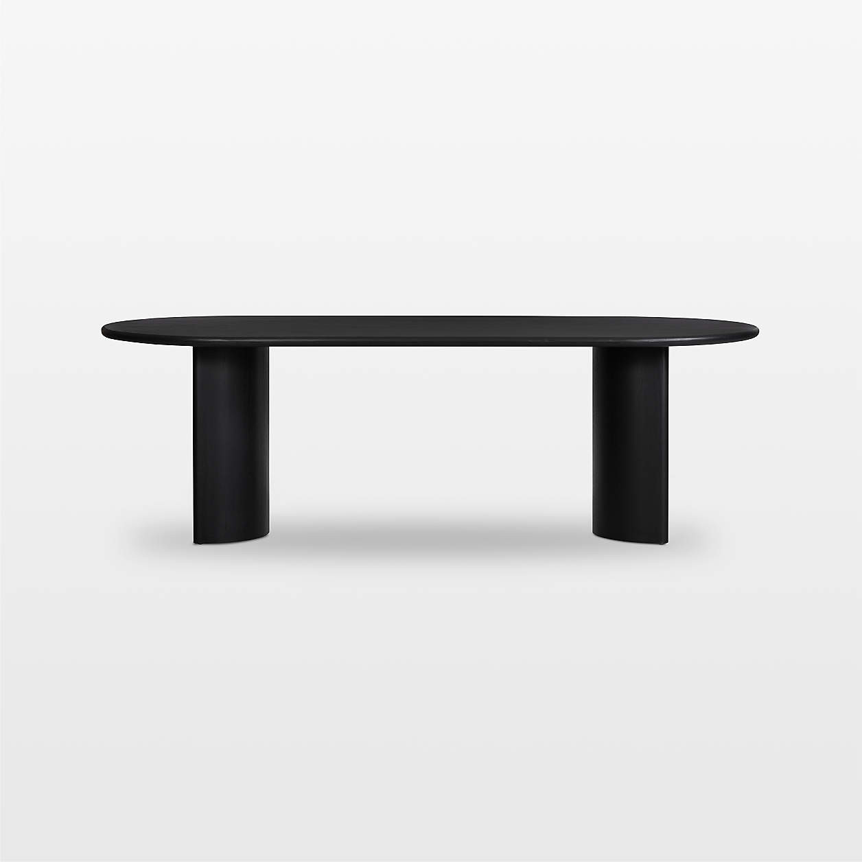 Panos 94" Black Acacia Wood Dining Table + Reviews | Crate & Barrel | Crate & Barrel