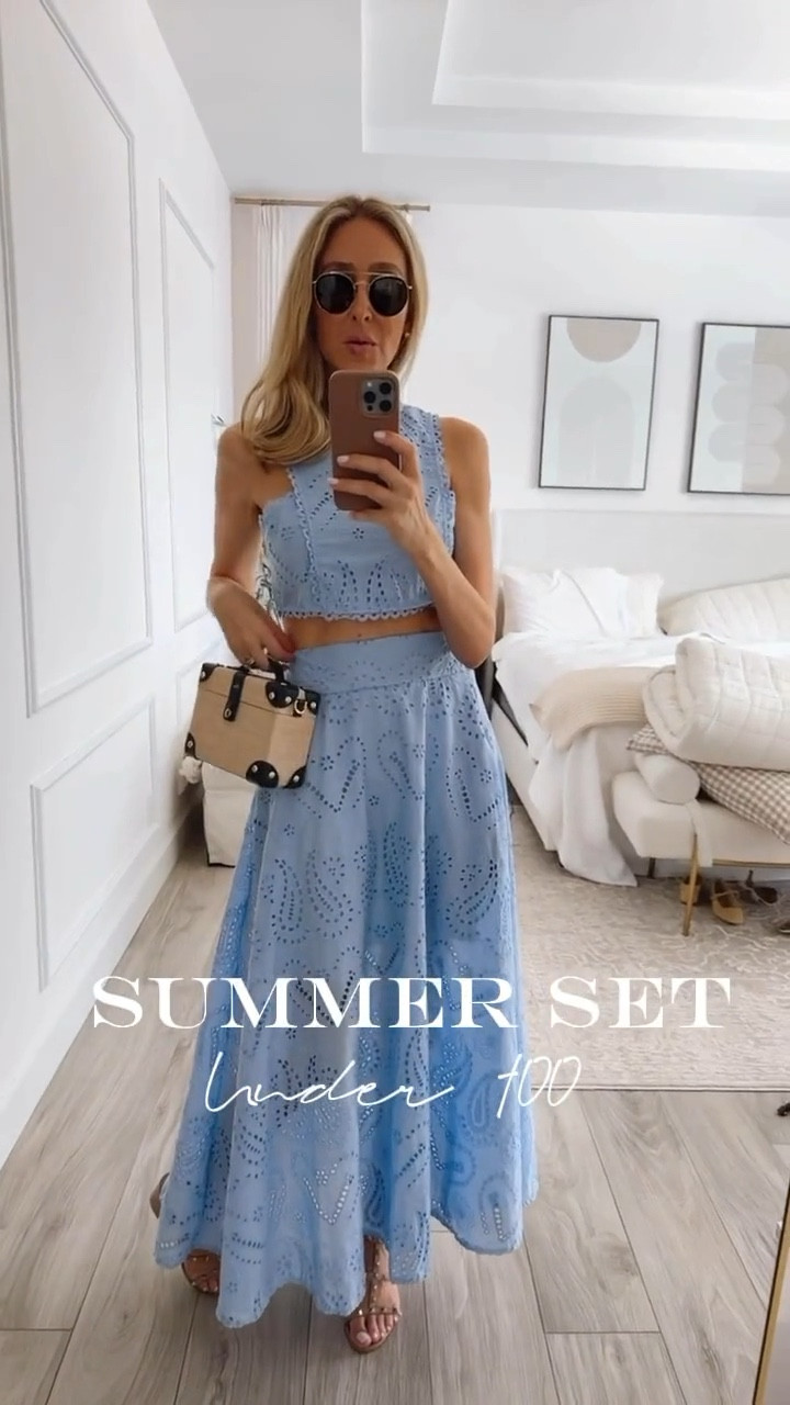 Gorgeous summer set from Amazon 
Under 100
Definitely taking this set to Italy with me 
Runs tts, wearing a size small 




#LTKSeasonal #LTKStyleTip #LTKSummerEdit