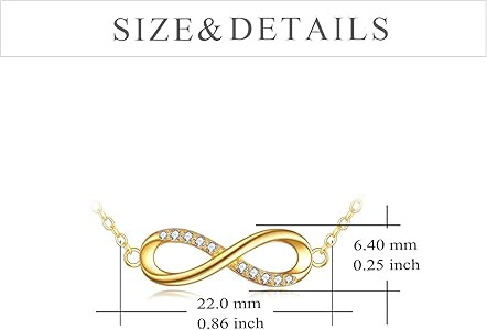 KECHO 14K Yellow Gold Infinity Necklace Solid Forever Love Pendant Necklace Fine Dainty Jewelry B... | Amazon (US)