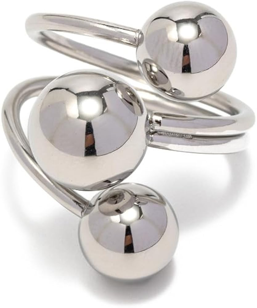 Chunky Gold Rings for Women Adjustable 18K Gold Statement Ring Chunky Silver Rings Punk Jewellery... | Amazon (US)