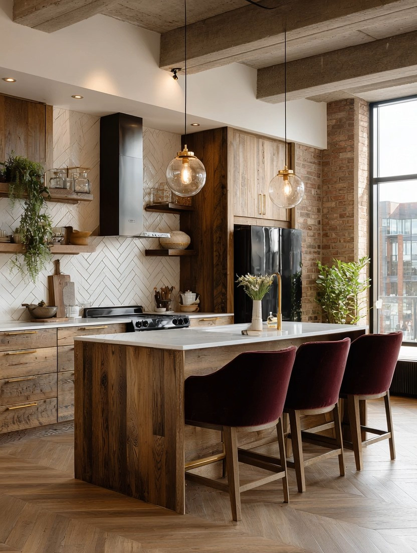 Want to know one of the easiest ways to add personality to a kitchen without renovating the entire space?

Add color through your seating.

These burgundy velvet bar stools instantly transform this kitchen from beautiful to unforgettable. Kitchens naturally contain harder materials — marble, stone, wood, metal, glass — which is why adding something soft and rich like velvet creates such a beautiful balance.

The burgundy tone brings warmth, depth, and elegance into the room while still feeling modern and timeless. And look how effortlessly it works with the natural wood island, marble countertops, brass hardware, and warm lighting. This is exactly why velvet continues to define quiet luxury interiors.

The softness of the fabric visually softens the entire kitchen while also making the space feel more inviting, comfortable, and layered. It quietly turns the kitchen island into more than a prep area — it becomes a gathering space.

And you do not need a massive luxury kitchen for this look to work. Even smaller kitchens instantly feel elevated when you introduce one stronger statement color through seating.

The key is contrast. Let the velvet bring softness while the wood, marble, and metals create grounding structure around it.

We’ve curated elegant velvet counter stools and bar stools in burgundy along with multiple other rich tones and finishes so you can create the combination that fits your kitchen beautifully.

Because sometimes one bold color changes the entire mood of a room.

#KitchenDecor #VelvetBarStools #QuietLuxury #ElegantAndDriven 

 #LTKHome