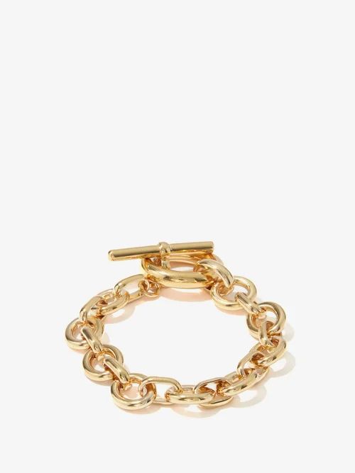 Laura Lombardi - Portrait 14kt Gold-plated Chain Bracelet - Womens - Gold | Matches (US)