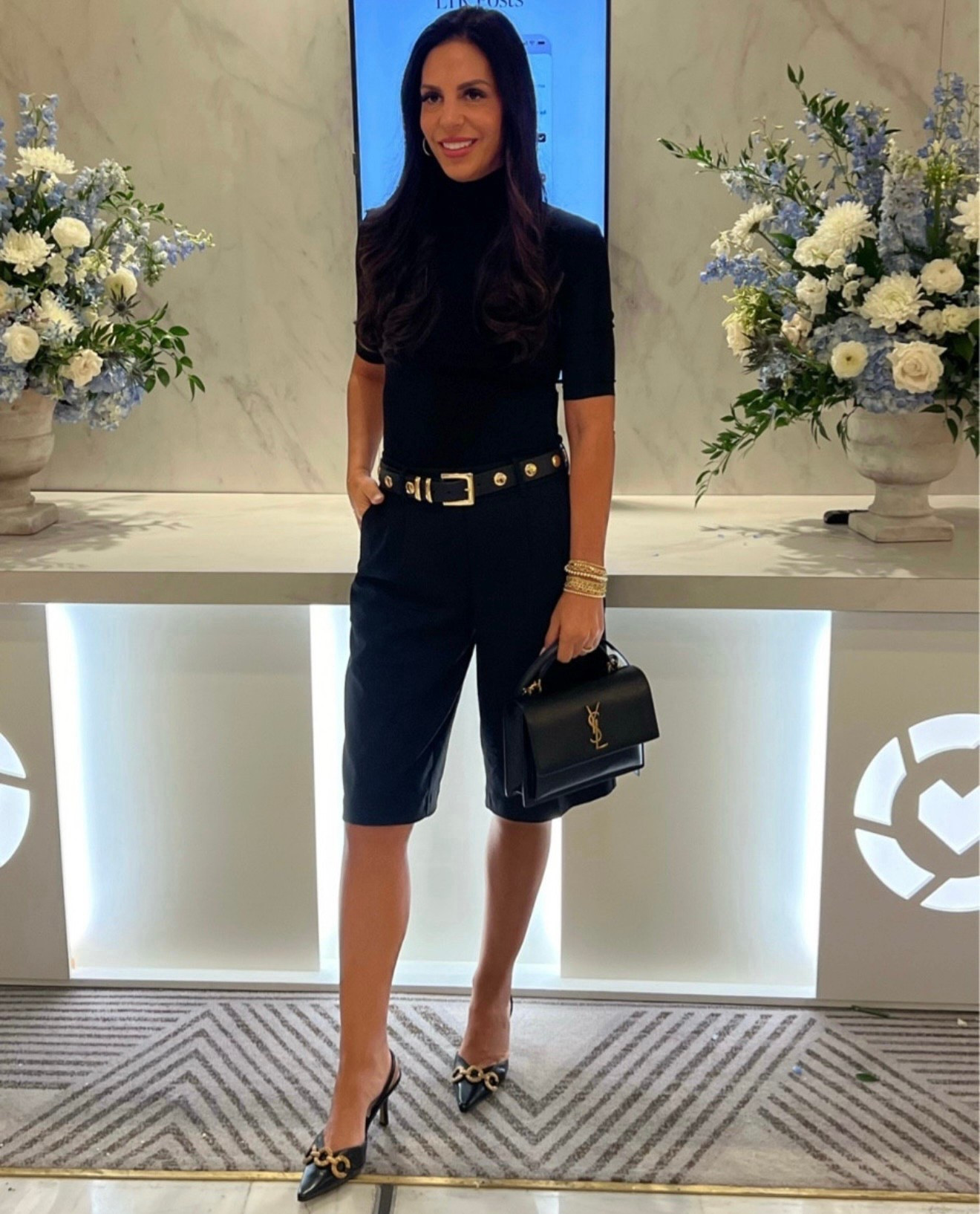 Revolve turtle neck tank, trouser shorts 
Small and size 27 regular 
Dolce vita heels are tts   

#LTKShoeCrush #LTKU #LTKU #LTKItBag #LTKShoeCrush #LTKFindsUnder100 #LTKSaleAlert #LTKU