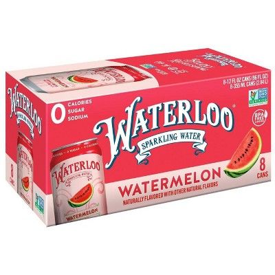 Waterloo Watermelon Sparkling Water - 8pk/12 fl oz Cans | Target
