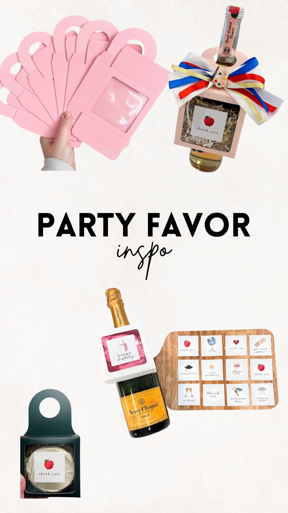 Party favor inspo - so fun to add a box to your favorite bottle as a gift! These stickers are the final touch!

Party idea, party favor, mothers day, fathers day, gift idea

#LTKSeasonal #LTKParties #LTKGiftGuide