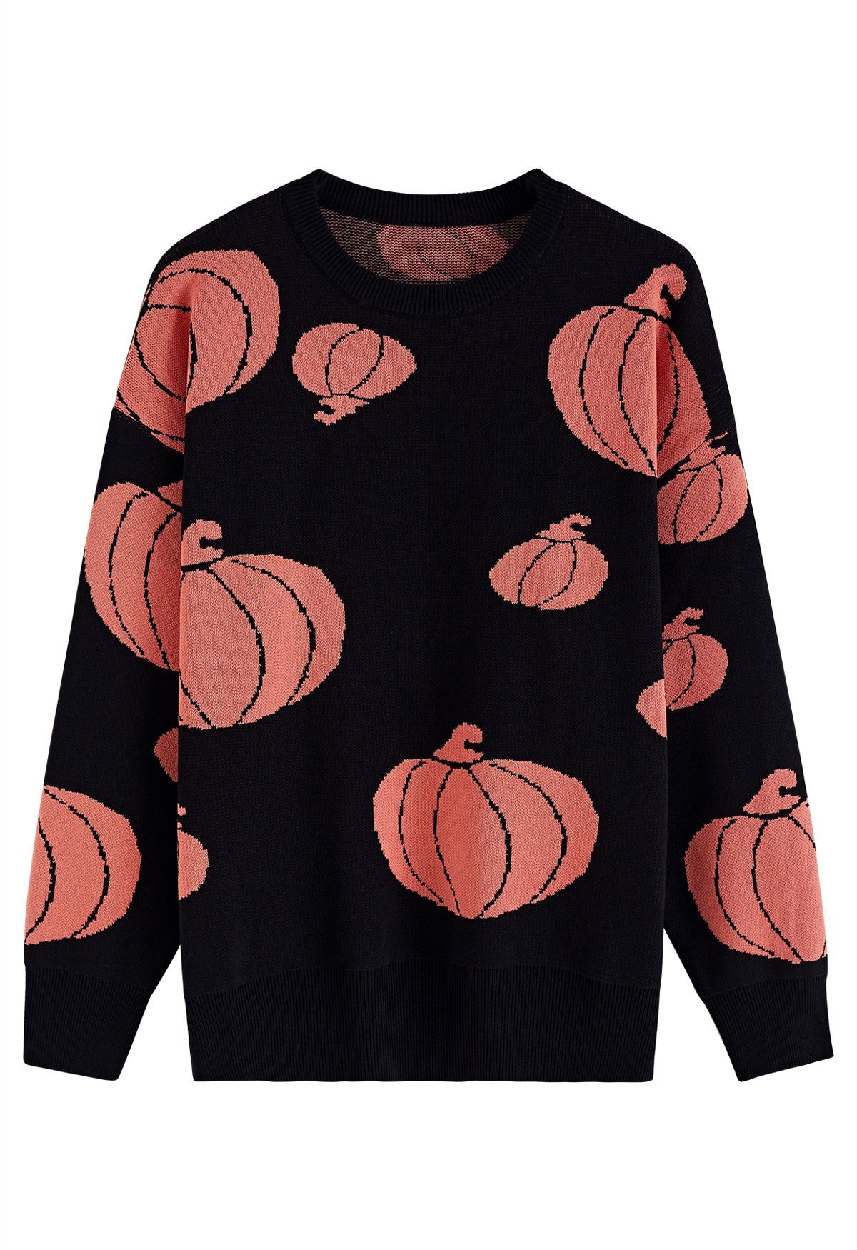 Halloween Pumpkin Lantern Knit Sweater | Chicwish