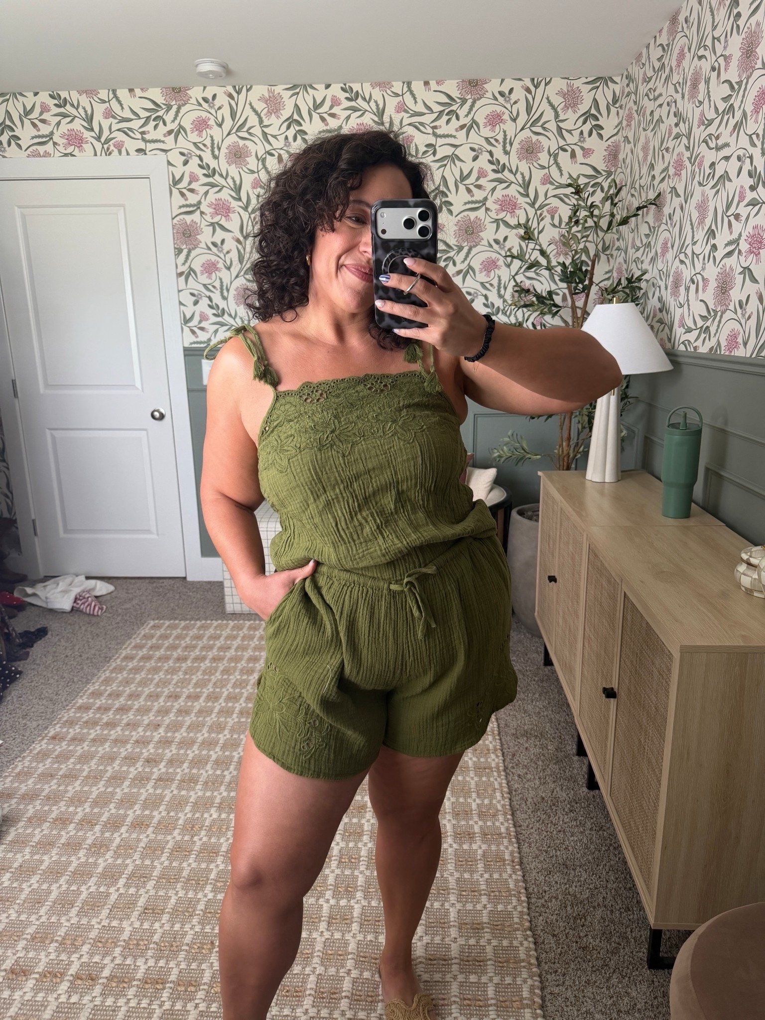 Wearing this Linen set from Target in a size Large! Paired with Target sandals! 
great length | can purchase separate | love the split hem on shorts | functional drawstring

#LTKootd #LTKSeasonal #LTKMidsize