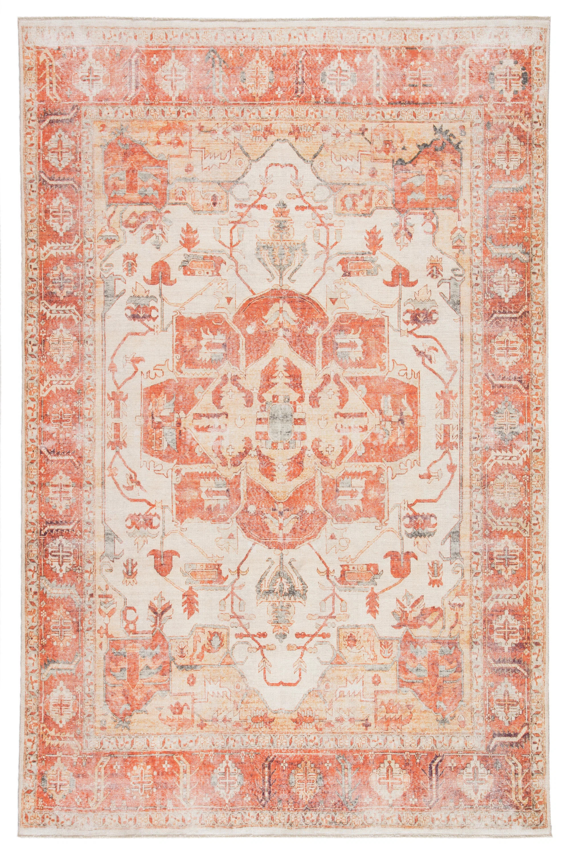 Kerwin Oriental Orange/Beige Area Rug | Wayfair North America