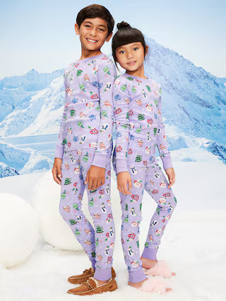 Gender-Neutral Snug-Fit Graphic Pajama Set for Kids | Old Navy (US)