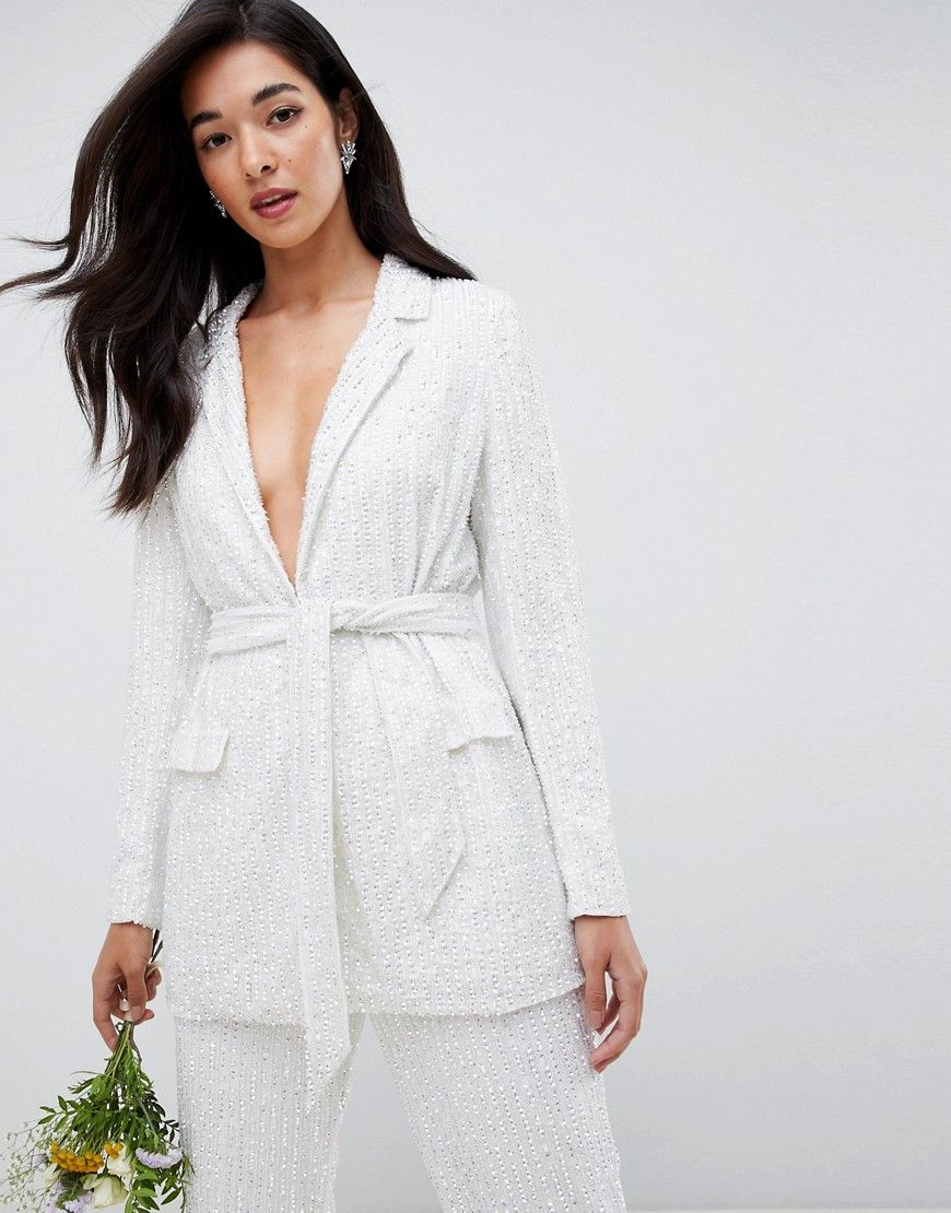 ASOS EDITION embellished blazer - White | ASOS US