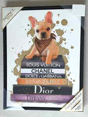 LV Chanel Dior Painting 14X11 Hand Embellished LV Framed Wall Art New | eBay US