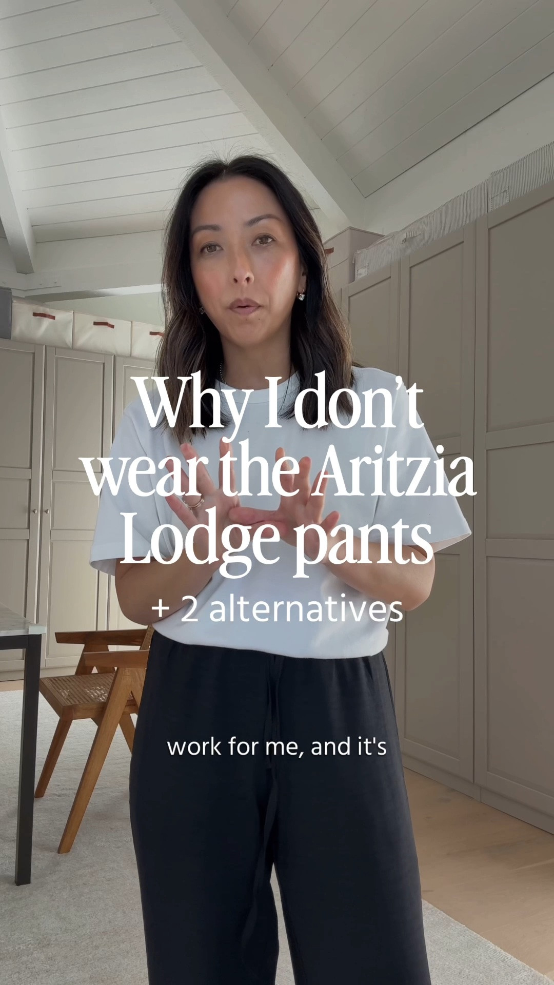 Why I don’t wear the Aritzia Lodge pants and 2 alternatives. 

AYR tee medium
Amazon crepe pants xs. - run slightly long and I’m wearing the xs but would get the small. Size up for a roomier fit

Aritzia balloon crepe pants xs - petite friendly. Mid rise.

#LTKOver40 #LTKPetite #LTKmomlife