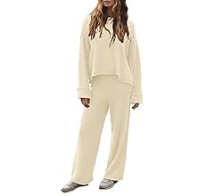 ETCYY NEW Dunes Sweater Sets Knitted Sweatsuit Sets 2 Piece Outfits with Sweater Tops and Wide Le... | Amazon (US)