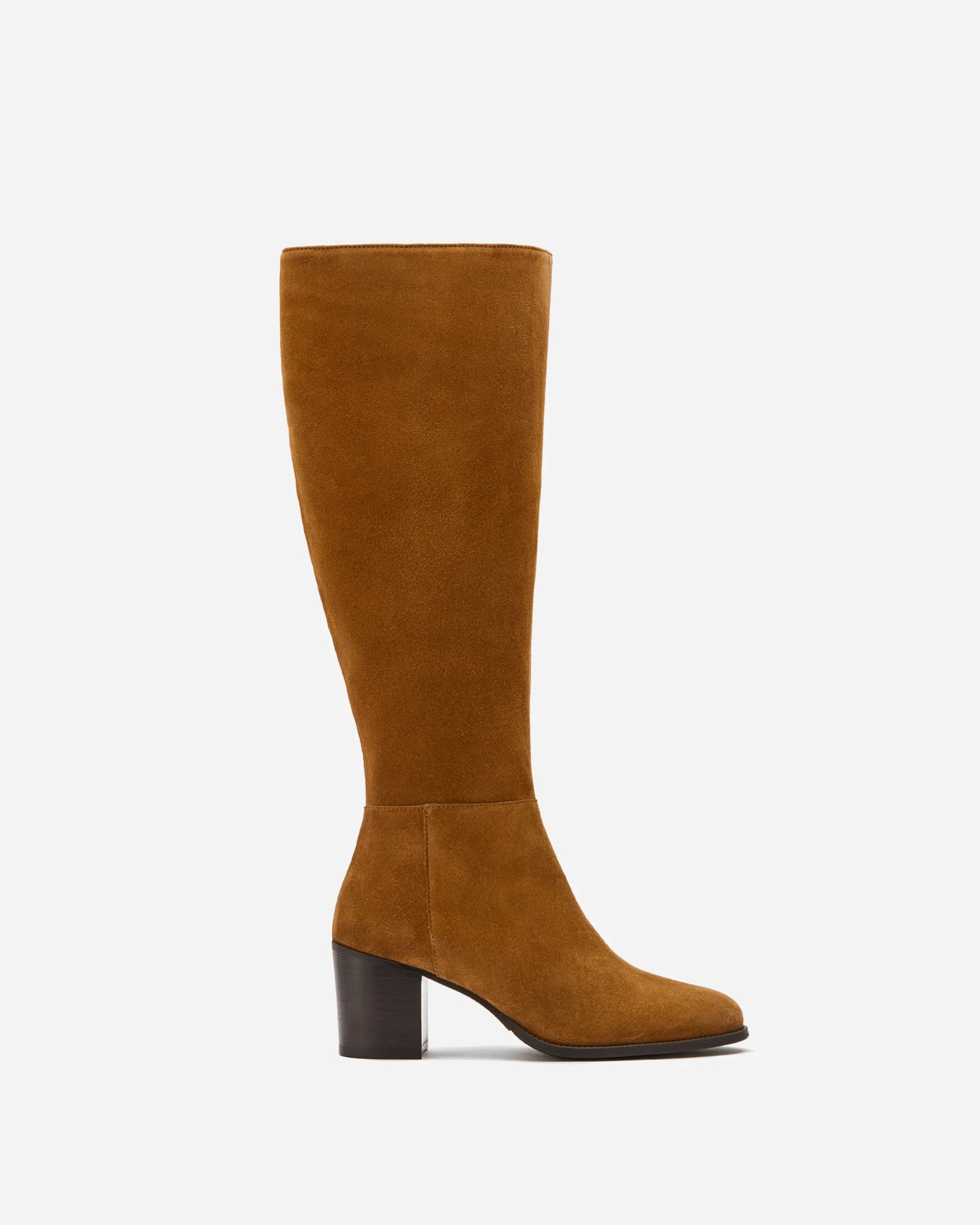 Dalia Tall Knee High Boots in Tan Suede | DuoBoots