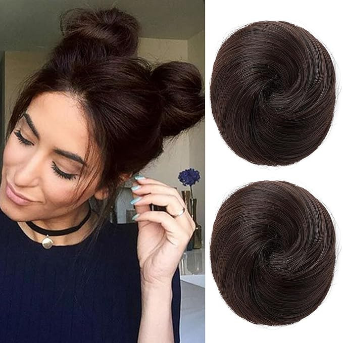 REECHO 2 PCS Mini Claw Clip in Messy & Cat Ears Hair Bun Extensions HB001 Wig Accessory Updo Hair... | Amazon (US)