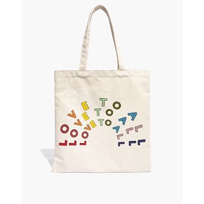 Madewell x Human Rights Campaign Love to All Pride Reusable Canvas Tote Bag | Madewell