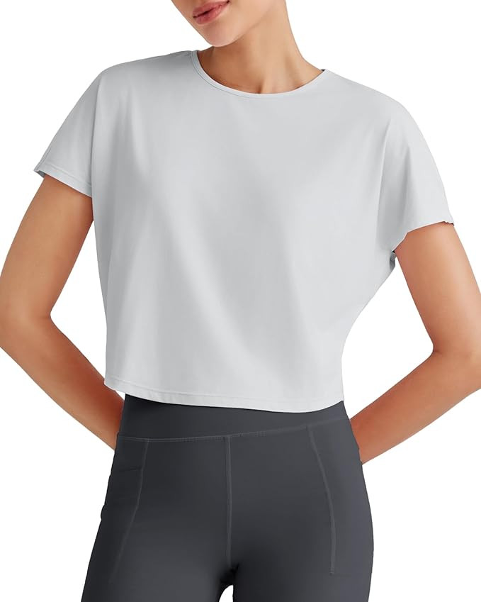 G4Free Lightbreeze Womens Workout Tops Batwing Sleeve Tees Loose Fit Athletic Gym Shirts Basic Yo... | Amazon (US)